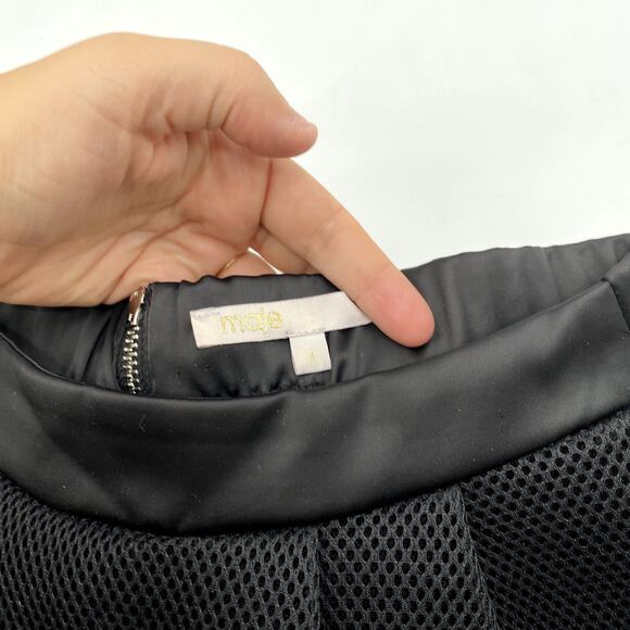 Maje black netted mini skirt - Picture 5 of 12